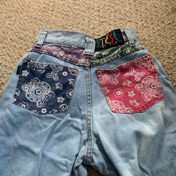 Vintage 1990 steel jeans bandana print high jeans - Picture 3 of 3